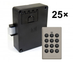 LEHMANN Electronic lock with keyboard M410 TA3 nick. matt - industrial packaging