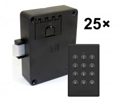LEHMANN Electronic lock with keyboard M410 TA3 black - industrial packaging