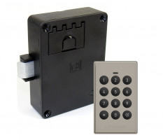 LEHMANN Electronic lock with keyboard M410 TA3 nickel mat