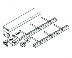 HAWA 24004 Folding Concepta 25 bottom profile 1300mm silver