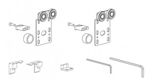 TERNO sliding door fittings set K.1295.2.7.4, 1 door, 50kg