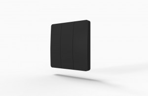 StrongLumio wireless kinetic switch (self-powered) - black, 3 button