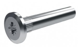 Connecting part nut VF57 M4x27mm flat head nickel