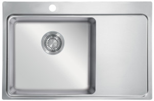 StrongSinks S3 Sink Nida 784x510 mm stainless steel, draining board on the right