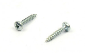 Screw 2,5x10mm white zinc