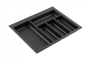 Cutlery tray Classico Kristall softTouch d. 45 W 60 (522 x 424 mm) black
