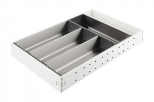 StrongMax cutlery tray complete set H=450, W=276mm white, 4 cups included