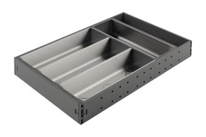 StrongMax cutlery tray complete set H=450, W=276mm gray, 4 cups included