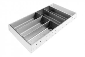 StrongMax cutlery tray complete set H=550, W=276mm white, 5 cups included