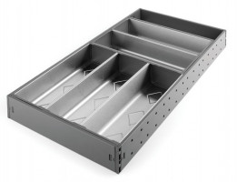StrongMax cutlery tray complete set H=550, W=276mm gray, 5 cups included