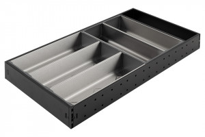 StrongMax cutlery tray complete set H=550, W=276mm black, 5 cups included