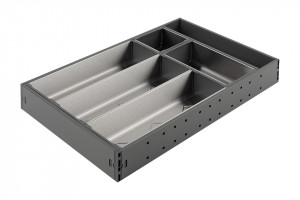 StrongMax cutlery tray complete set H=450, W=276mm gray, cups included 3+2