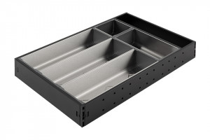 StrongMax cutlery tray complete set H=450, W=276mm black, cups included 3+2