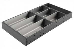 StrongMax cutlery tray complete set H=550, W=276mm gray, cups included 3+3