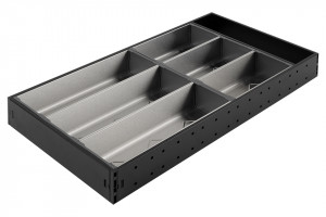 StrongMax cutlery tray complete set H=550, W=276mm black, cups included 3+3