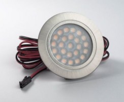 SAL LED spotlight OL11 12V 2W brushed steel natural white