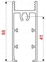 SEVROLL 05799 GM 18 bottom cover profile 2,35m 18mm silver