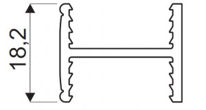 SEVROLL 05804 GM 18 connecting profile H18 3m silver