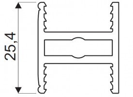 SEVROLL 05806 GM 18 connecting profile H25 3m silver