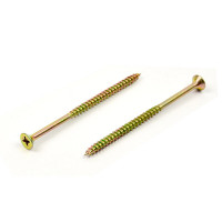 StrongFix Screw PZ 6x130/70 countersunk head zinc yellow PZ3, partial thread