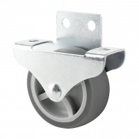 StrongCastors Fixed castor with lateral attachment 50 mm, softened tread