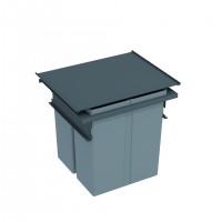 GOLLINUCCI Sorter Metal Line 571, 600 mm, 80 l + lid, OrionGrey (grey)