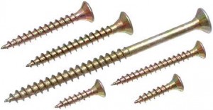 Screw PZ 4.5x45/30 countersunk head zinc yellow PZ2, partial thread