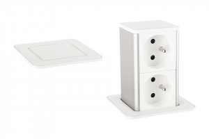 StrongPower PowerUp socket, 2x230V, White, Fr