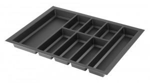 Cutlery tray Classico Kristall softTouch 70 (622 x 474 mm) black