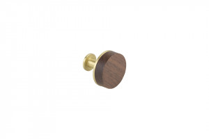 TULIP Knob Mewo walnut/gold matt