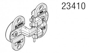 HAWA 23410 Folding Concepta hidden central hinge, matt nickel