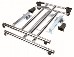 Folding base, straight, chrome