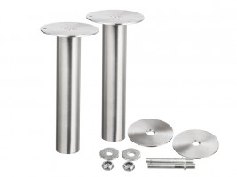 Console upright round 200mm stainless steel