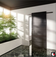 K-TERNO Diva Fluid - set for wooden doors,silencer,3m,bottom profile,silver