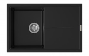 StrongSinks S3 Sink granite Labe 780, dim. 780x500 mm, with draining board,black