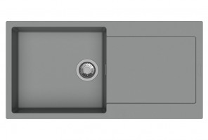 StrongSinks S3 Sink granite Zala 1000, dim.1000x500 mm, with draining board,gray