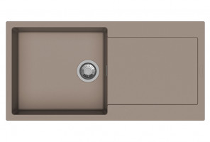 StrongSinks S3 Sink granite Zala 1000, dim.1000x500 mm,with draining board,brown