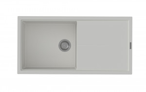 StrongSinks S3 Sink granite Labe 1000, dim.1000x500 mm,with draining board,white