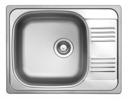 StrongSinks S1 Sink Odra polished stainl steel 652x503 with draining board,upper