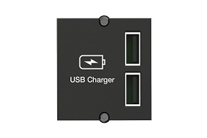 BACHMANN 917.224 keystone usb charger USB 5V/2A, 1 module contains 2 inputs