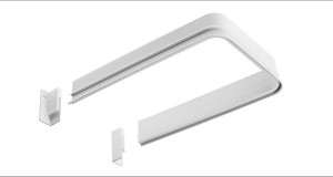Washbasin/sink cutout collar for bathroom cabinet 1830A white