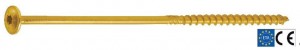 GPR wood screw T30 6x120/64mm plate head zinc yellow, partial thread