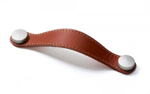 HETTICH 9113645 Handle Gela 150/128 mm light brown leather