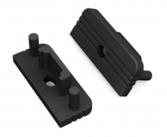 StrongLumio end parts for profile Surface 10 black (pair)