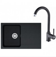 FRANKE Set T30Č OID 611-78 black + FP 9000.071 onyx