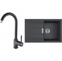 FRANKE Set T84Č S2D 611-78 black + FP 9000.071 onyx