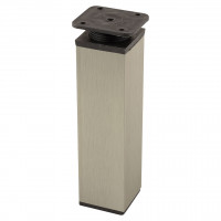 StrongLegs furniture leg FA009, 150Rmm, imitation stainless steel/black plastic
