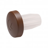 IF-silencer door screw 5mm Bi-material brown height 2.5mm