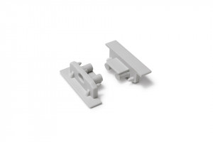 StrongLumio end parts for Groove 10 profile grey (pair)