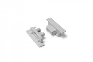 StrongLumio end parts for the Groove 10 bar, straight grey (pair)
